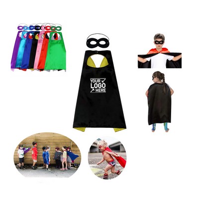 Halloween Cape Set Cosplay Costume Cloak with Mask for Kids