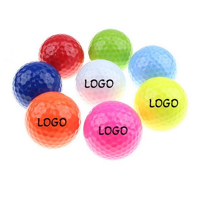Customized Golf Ball 2 Layers Putting Practice Technical Training Full Color 392 Dimples MOQ 1pc