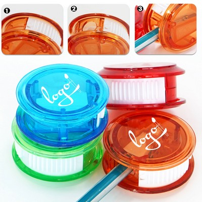 Round Translucent Twist Pencil Sharpener