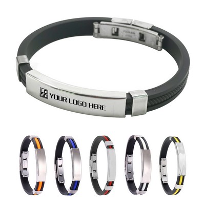 Stainless Steel Silicone Bracelet