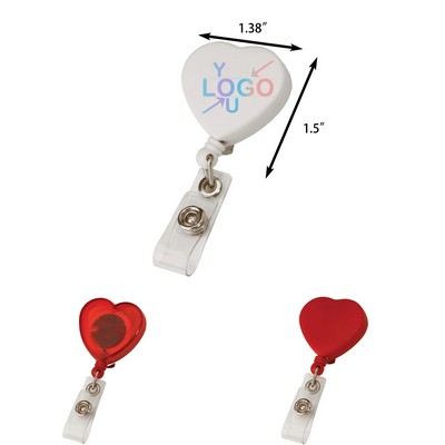 Retractable Heart ID Holder