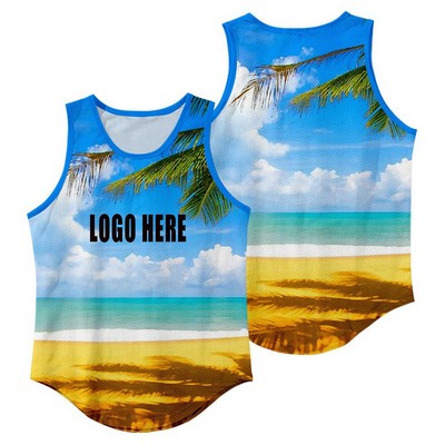 Polyester Birdseye Mesh Active Tank Top