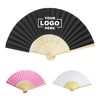 Personalized Engraved Folding Hand Paper Fan