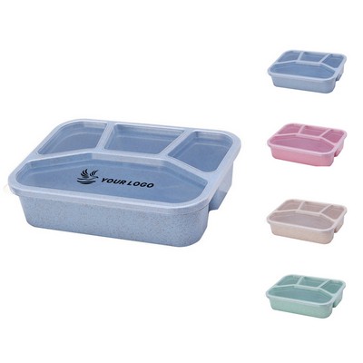 4 Compartment Wheat Straw Bento Lunch Boxes
