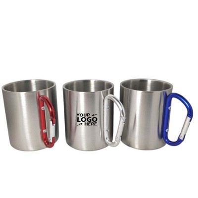 10oz Stainless Steel Cup With Carabiner