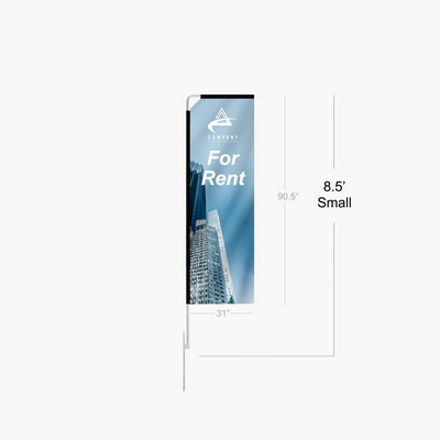 8.5ft Rectangle Flag Single Sided