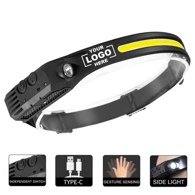 Rechargeable Motion Sensor Headlamp Powerful Waterproof Headlamp for Camping, Fishing
