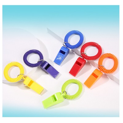 Whistle with Stretchable Coil Bracelet