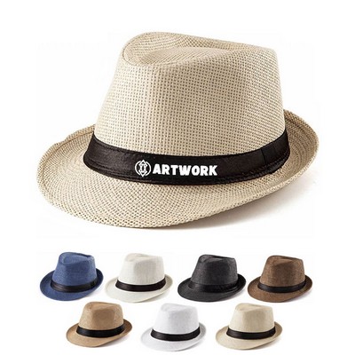 Straw Fedora Hat Natural