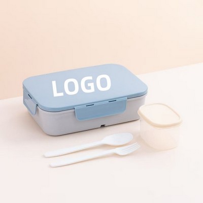 Flip-Top Plastic Compartment Lunch Box for Students and Office Workers