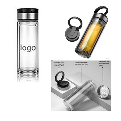 Stylish Double Glass Walled Hydration Bottle