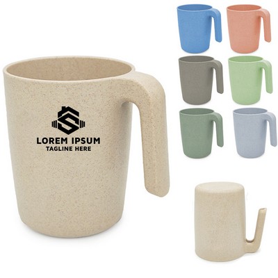 17Oz Wheat Straw Gargle Cup With Handle