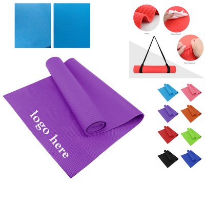 Ocean-Inspired Full-Length PVC Yoga Mat with Strap