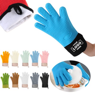Five-finger Silicone Insulated Oven Gloves