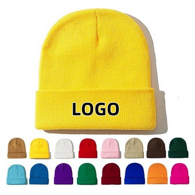 Custom Knit Beanie Winter Warm Hat
