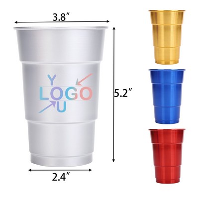 16 Ounce Outdoor Party Beverage Mug Aluminum Cup
