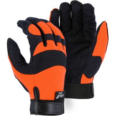 Majestic 2137HO Armor Skin? Mechanics Glove with Hi-Viz Knit Back