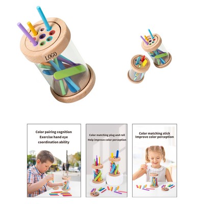 Montessori Wooden Color Sorting Stick Toy for Kids