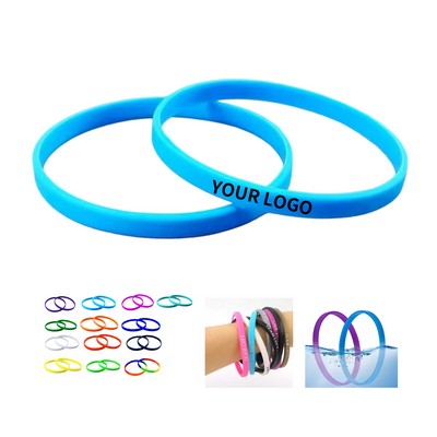 Ultra Thin Custom Silicone 5mm Wristbands