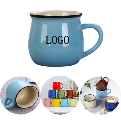 12Oz Pot Belly Ceramic Drinking Mug