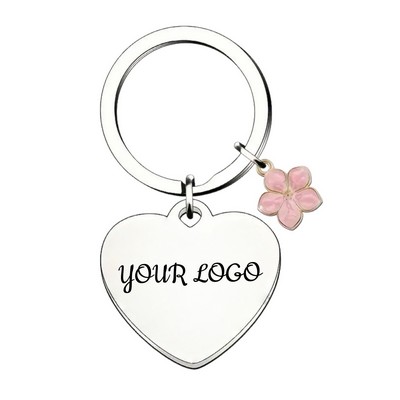 Stainless Steel Heart Keychain