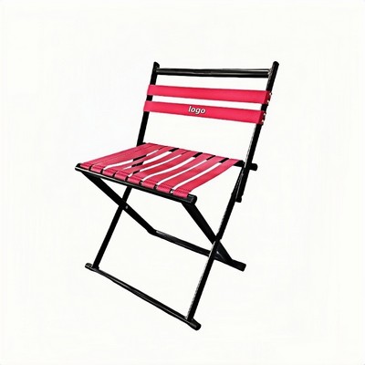 Compact Folding Stool with Backrest for Camping Fishing and Outdoor Use