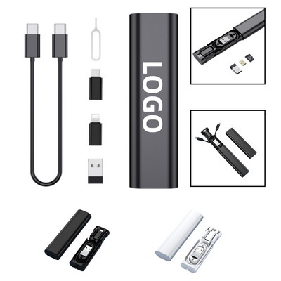 60W Fast Charge Portable Data Cable Storage Case