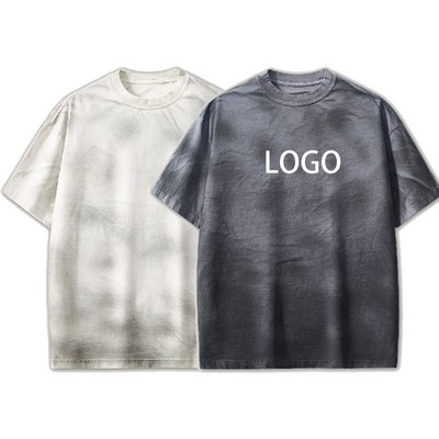 270G Pure Cotton Dirty Wash Short-sleeved T-shirt