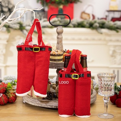 Christmas Stocking Shaped Bottle Gift Bag