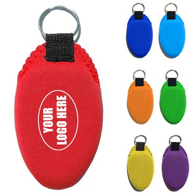 Waterproof Oval Neoprene Floating Keychain