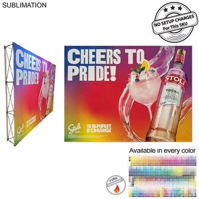 10' Straight Wall Full Height Tension Fabric Pop-up Display Kit, NO SETUP CHARGE