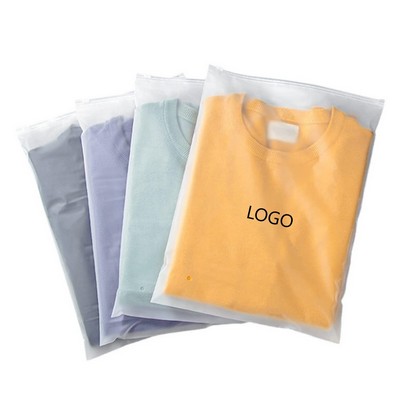 Frosted Zipper Clothing Packaging Bags