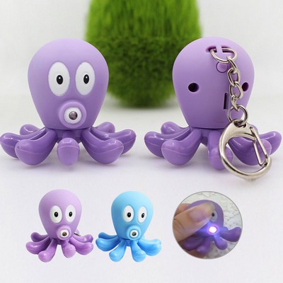 Octopus LED Sound Keychain