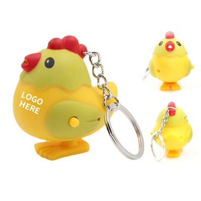 Mini Rooster LED & Sound Keychain
