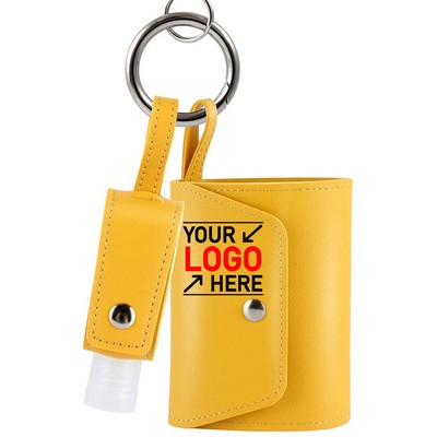 Mini Hand Sanitizer Holder Keychain With Face Mask Holder Case