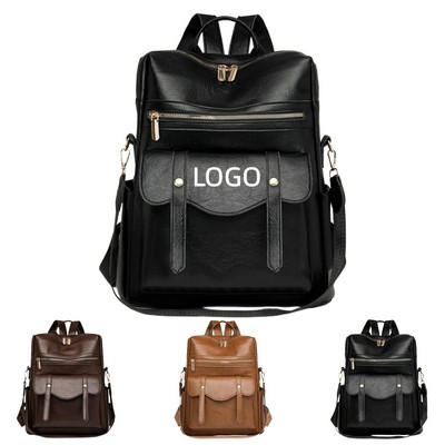 Pu Leather Retro Backpack
