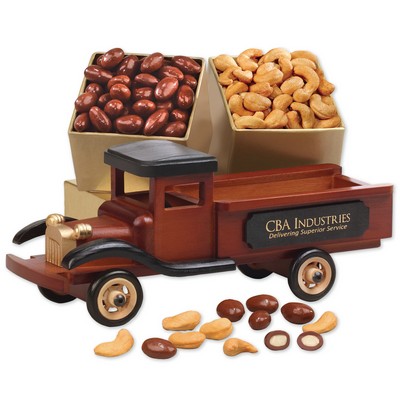 Vintage Pick-up Truck with Fancy Cashews & Chocolate Almonds