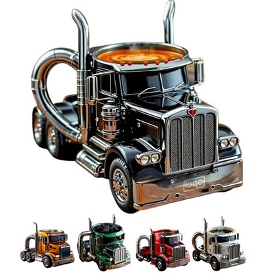 Stainless Steel Semi Truck Coffee Mug