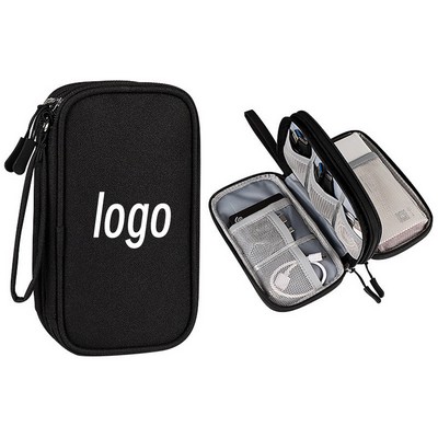 Compact Tech Accessory Pouch with Grip