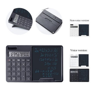 Solar Powered Calculator with LCD Writing Tablet