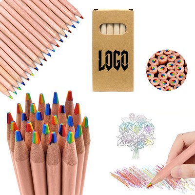 6 Pcs Mini Colored Pencils Set