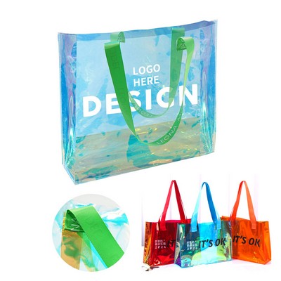 Clear PVC Rainbow Laser Wedding Favor Purse