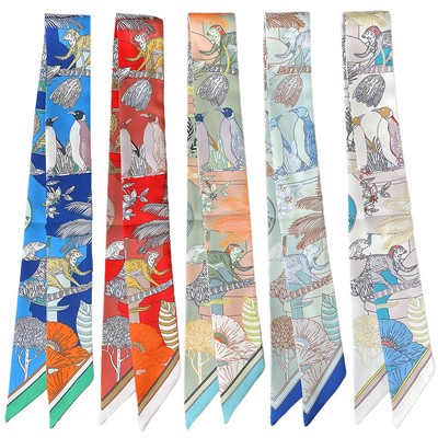 Silk Imitation Ribbon Scarf