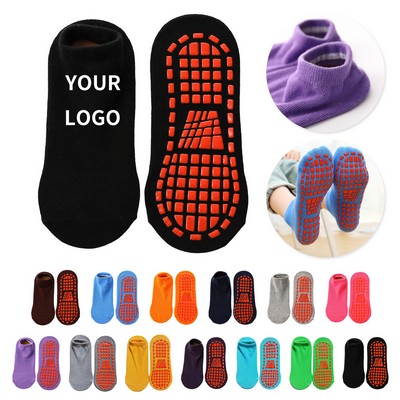 Non Slip Bottom Yoga Trampoline Socks With Pad Design