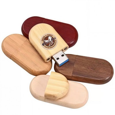 Wooden USB flash drive with magnetic closure - 4GB
