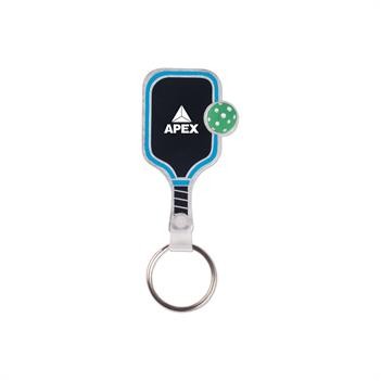 Pickleball Paddle and Ball Keychain