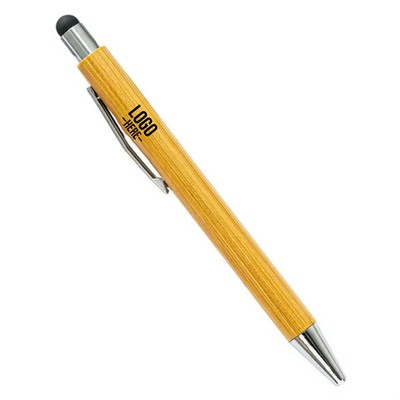 Wood Stylus Ballpoint Pen