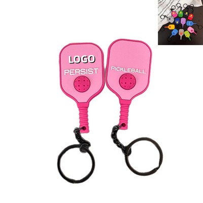 Pickleball Themed Sports Keychain