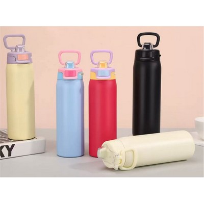 32 Oz. Stainless Steel Vacuum Insulated bottle with twist-on lid and carry loop