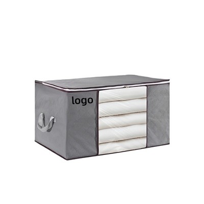 Extra Large Transparent Window Cotton Quilt Storage Bag for Home and Moving